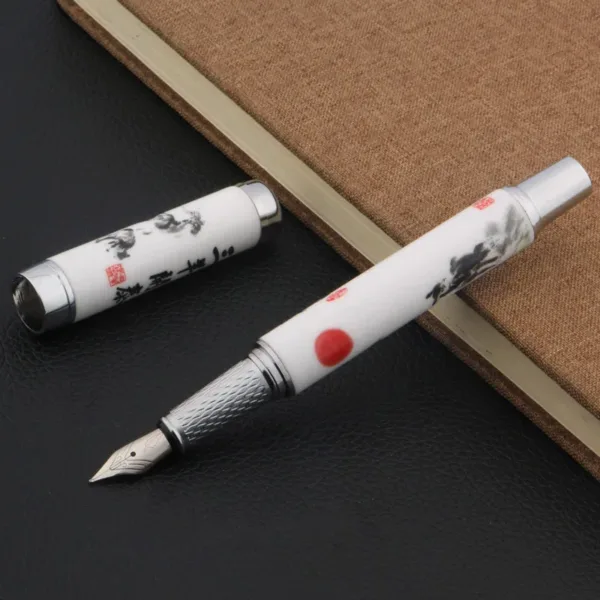 Luxury Blue and White Fountain Pen 0.7mm - Image 14