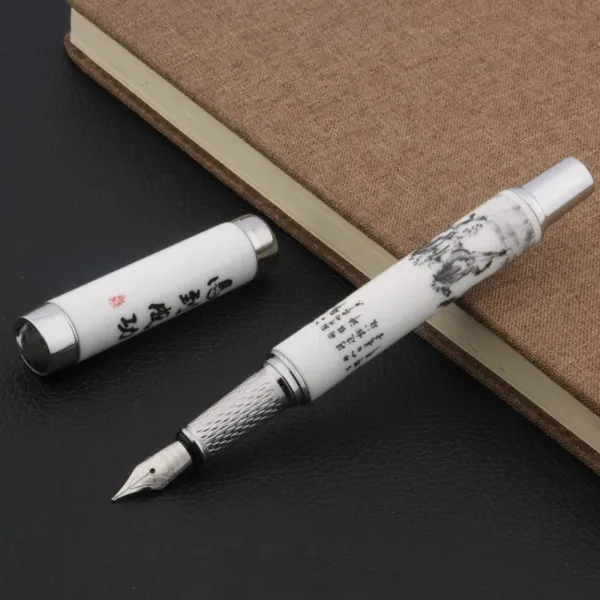 Luxury Blue and White Fountain Pen 0.7mm - Image 6