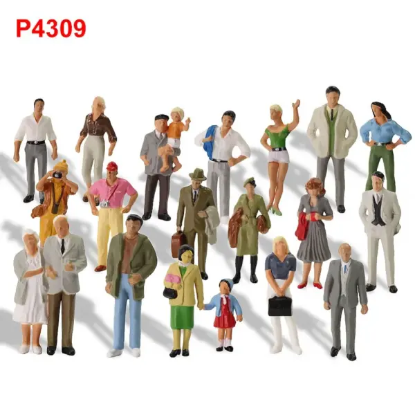 20pcs O Scale 1:43 Plastic Standing Figures