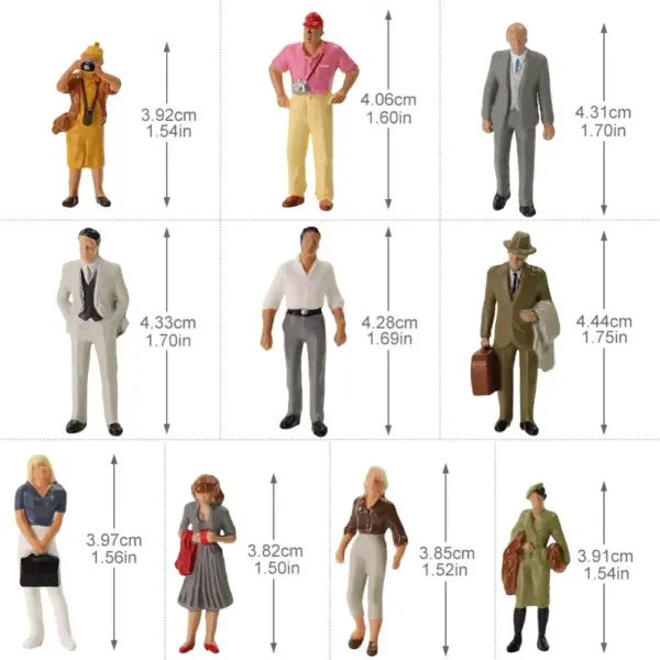 20pcs O Scale 1:43 Plastic Standing Figures - Image 2