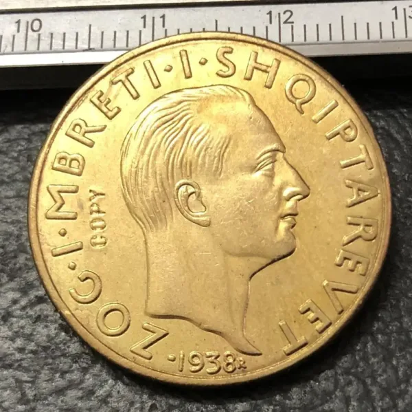 1938 Albania Zog I Gold Copy Coin