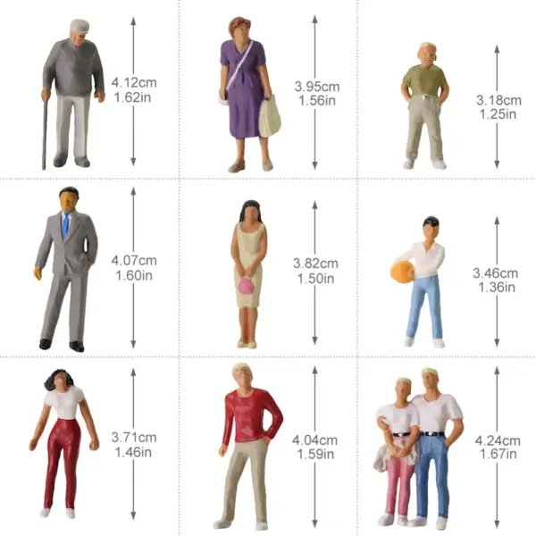 20pcs O Scale 1:43 Plastic People Figures - Image 3