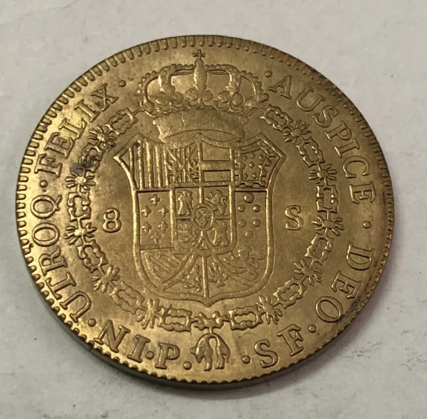 1789 Colombia Gold Copy Coin - 8 Escudos - Image 2