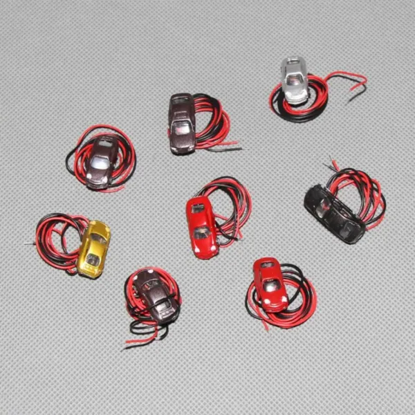 12pcs Z Scale Model Cars with Lights - Image 2