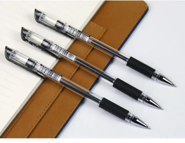 3-Pack Black 0.5mm Gel Pens for Office - Image 2