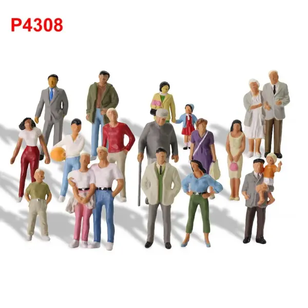 20pcs O Scale 1:43 Plastic People Figures