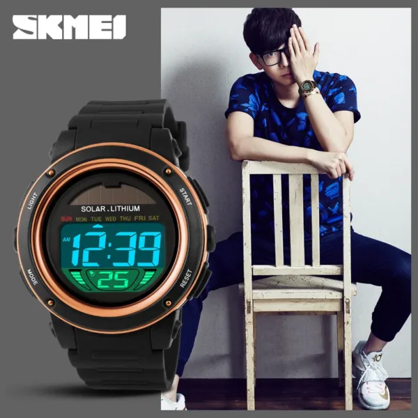 Solar Powered Men's Sport Digital Watch - Image 3