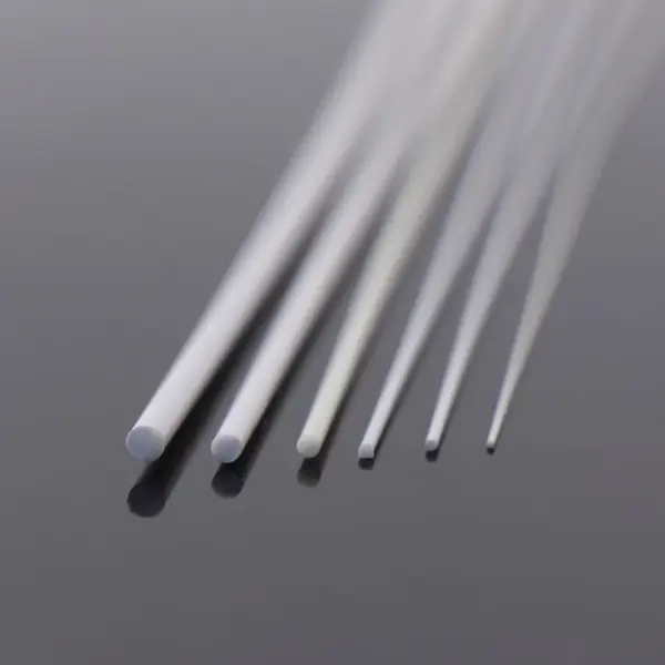 100pcs ABS Plastic Round Rods 0.5-2.5mm 500mm