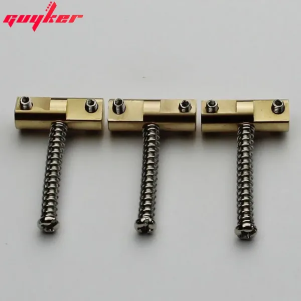 Set of 3 Brass Guitar Bridge Saddles - Image 2