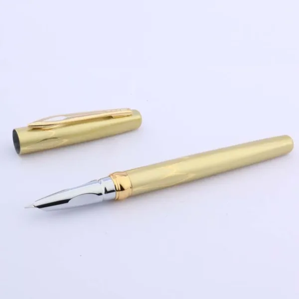 Classic Golden and Black Trim Fountain Pen - Image 5