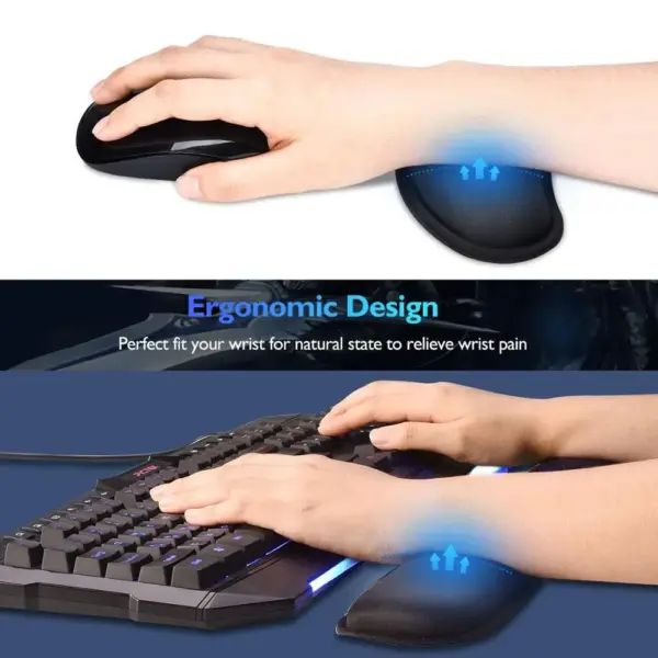 Ergonomic Wrist Rest Mouse Pad Set - Image 2