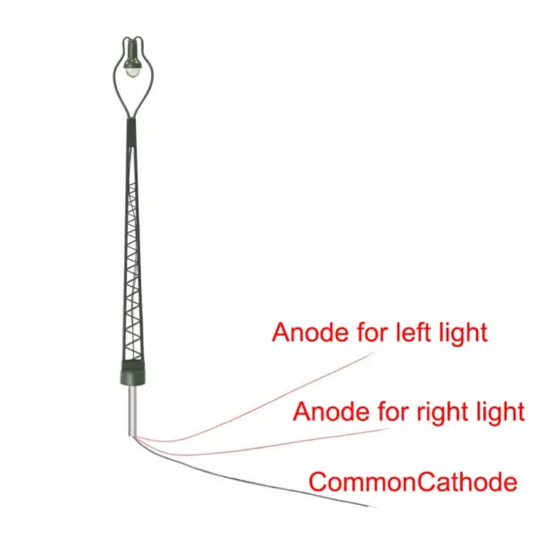 3pcs HO Scale LED Street Lamp Model 12.8cm - Image 6