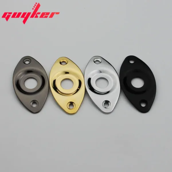 Oval Curved Metal Jack Plate for Guitar Bass