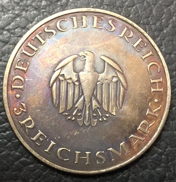 1929 Germany 3 Reichsmark Coin Replica - Image 2