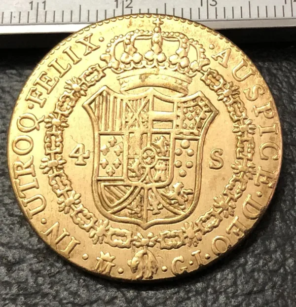 1820 Ferdinand VII Gold Replica Coin - Image 2