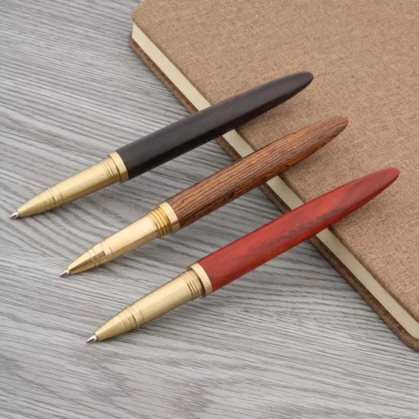 Luxurious Roller Ball Pen with Wood Finish - Image 2