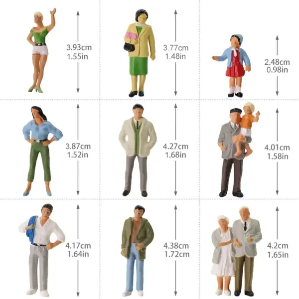 20pcs O Scale 1:43 Plastic People Figures - Image 2