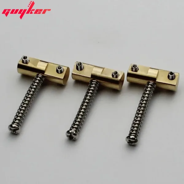 Set of 3 Brass Guitar Bridge Saddles - Image 3