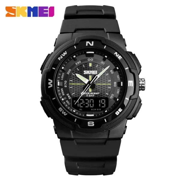 Men's Waterproof Sports Watch with Dual Time Display - Image 9