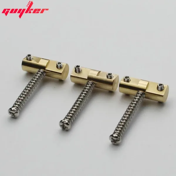 Set of 3 Brass Guitar Bridge Saddles