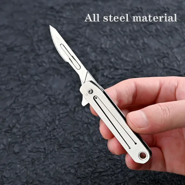 Mini Folding Stainless Steel Utility Knife Set - Image 4