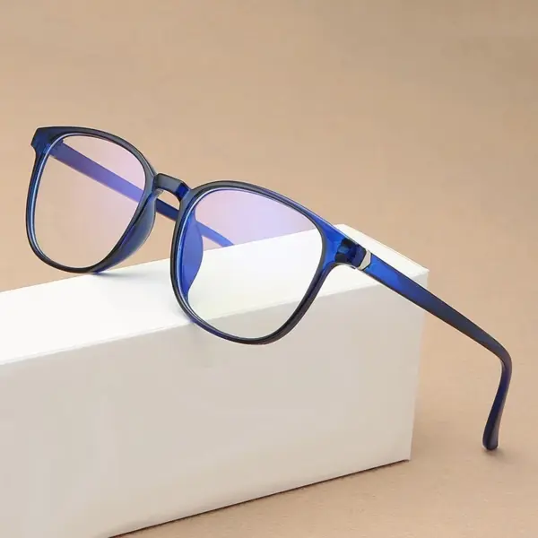 Retro Unisex Pink Anti-Blue Light Glasses