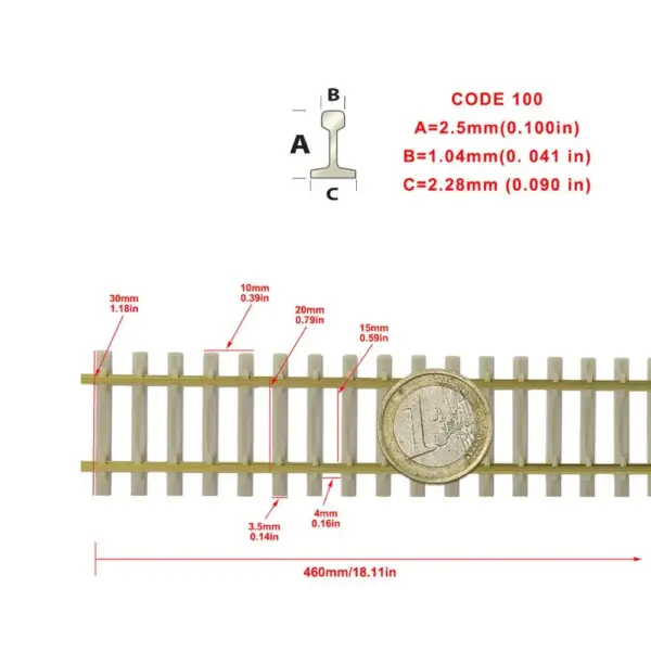 5pcs HO Scale Flexible Railway Tracks Set - Image 3