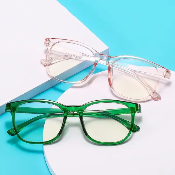 Unisex Transparent Square Computer Glasses - Image 6