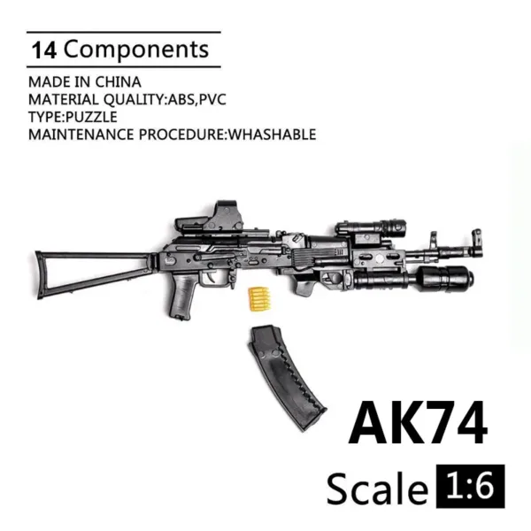 1:6 Scale AK74 Assault Rifle Toy Model