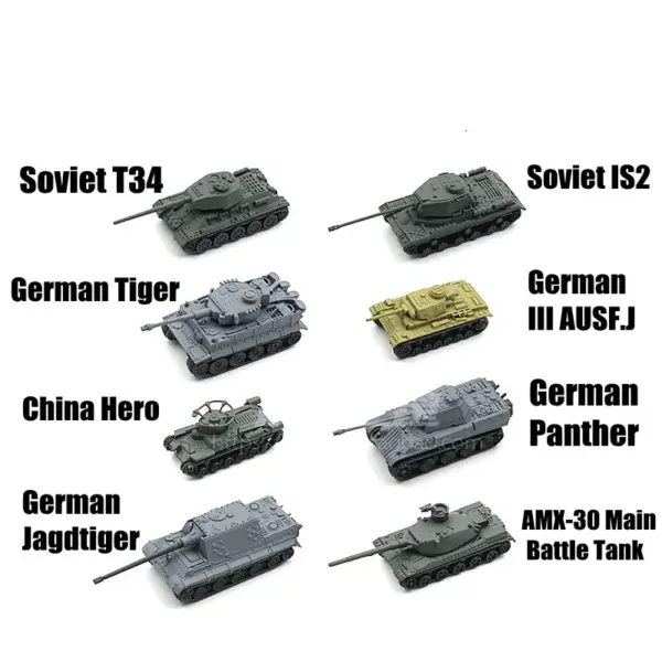 1/144 Scale Assembly Tank Model Set of 8 - Image 2