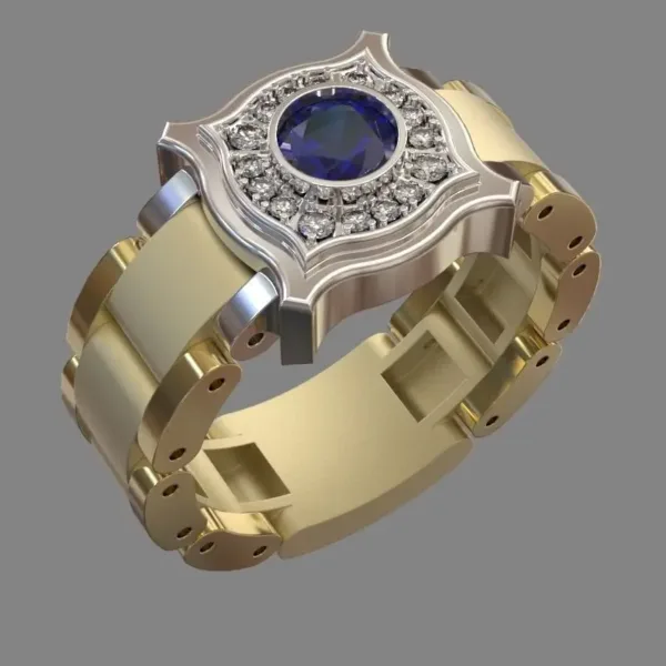 Creative Geometric Wedding Ring for Men - Image 9