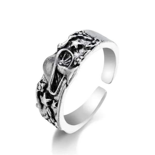 Vintage Gothic Angel Skull Ring for Women - Image 9