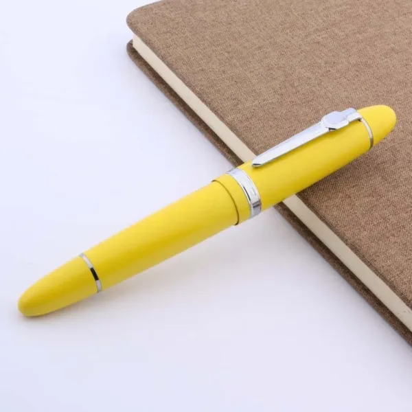 Elegant Yellow and Silver 0.5mm Rollerball Pen - Image 2