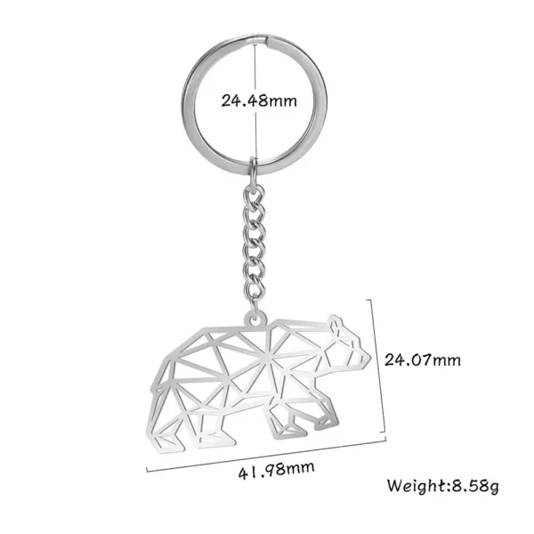 Animal Charm Stainless Steel Keychain - Image 32