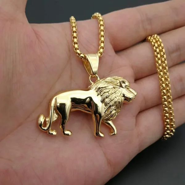 Lion Head Pendant Necklace for Men - Image 44