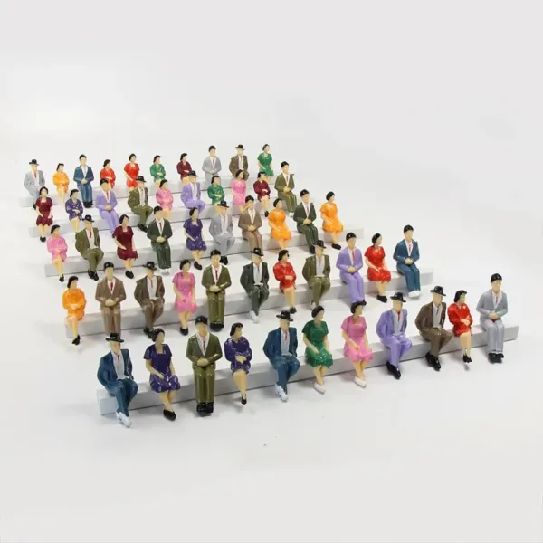 48pcs G Scale Painted Seated Figures Set - Image 2