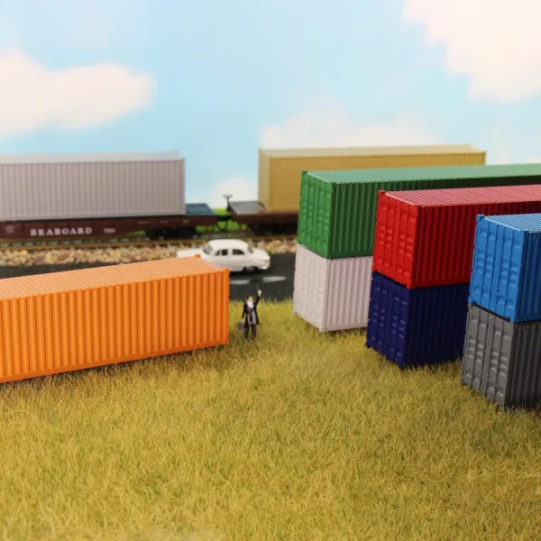 9pcs HO Scale 1:87 Blank Shipping Containers - Image 5