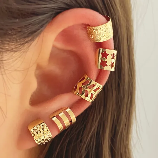 Vintage Gold Snake Clip Earrings for Women - Image 10