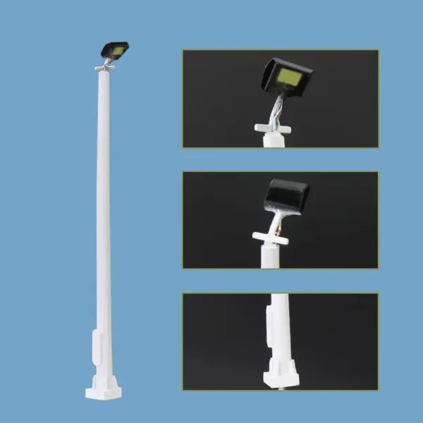 5pcs N Scale 1:160 Plaza Lamppost Set - Image 3