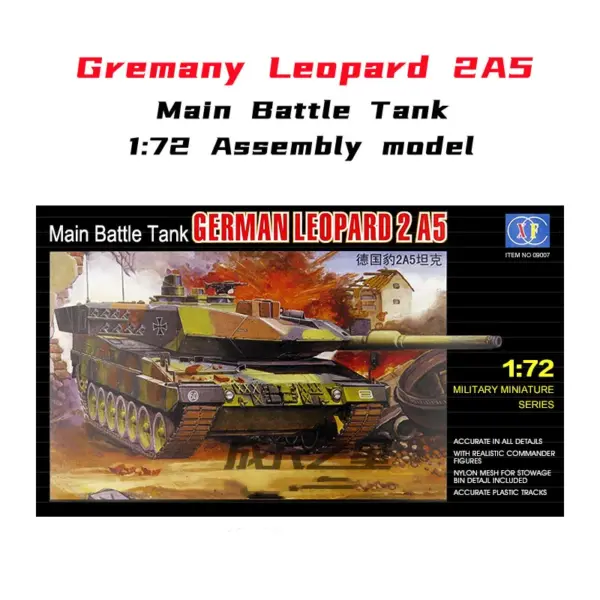 1/72 Leopard 2A5 Tank Model Kit Assembly