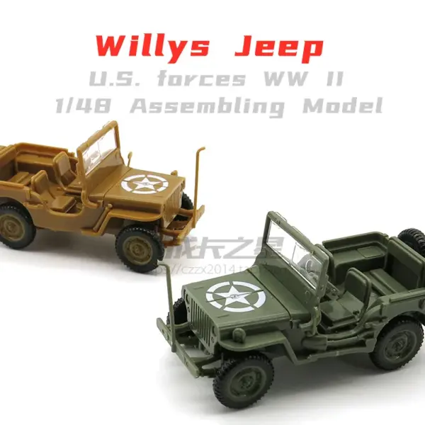 1/48 Willys Jeep Model SUV for Assembly