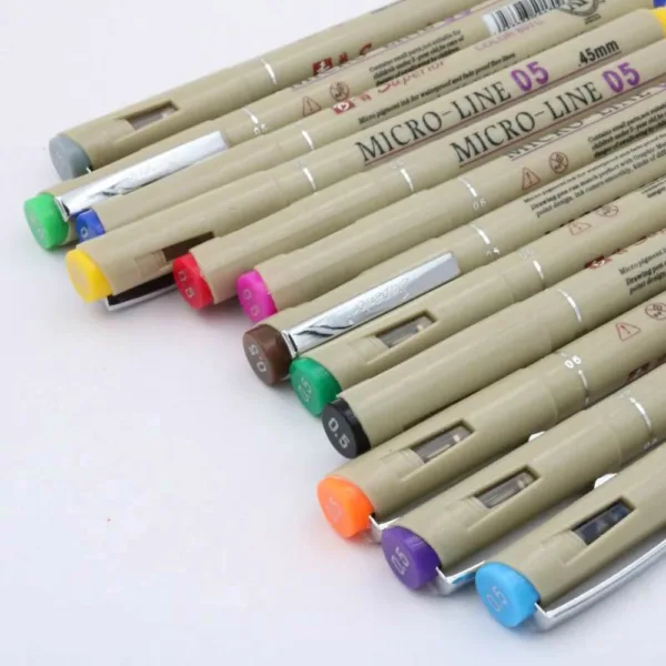 12 Color Micron Pen Art Markers Set - Image 5