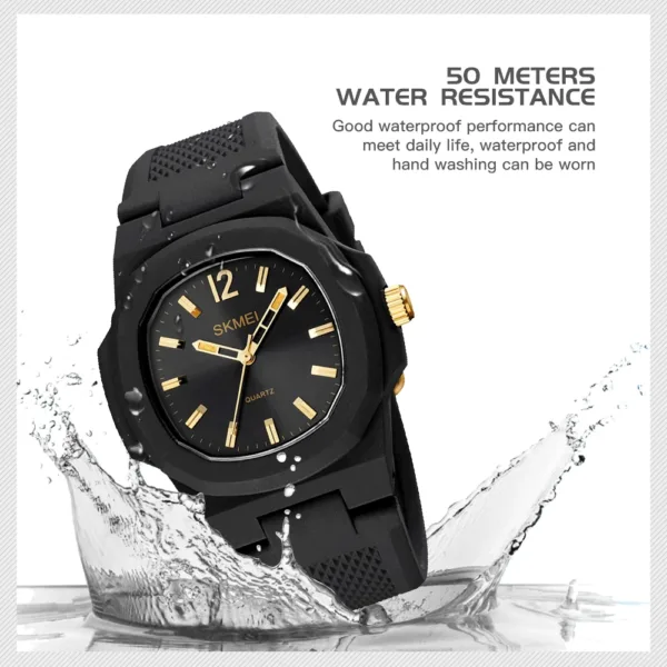 Men's Waterproof Sports Watch with Silicone Strap - Image 2