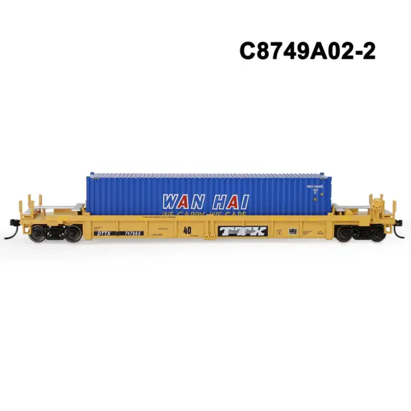 HO Scale 1:87 Well Car with Container Set - Image 7