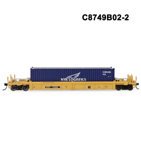 HO Scale 1:87 Well Car with Container Set - Image 12