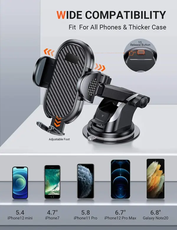 Universal Car Phone Holder with 360° Rotation - Image 6