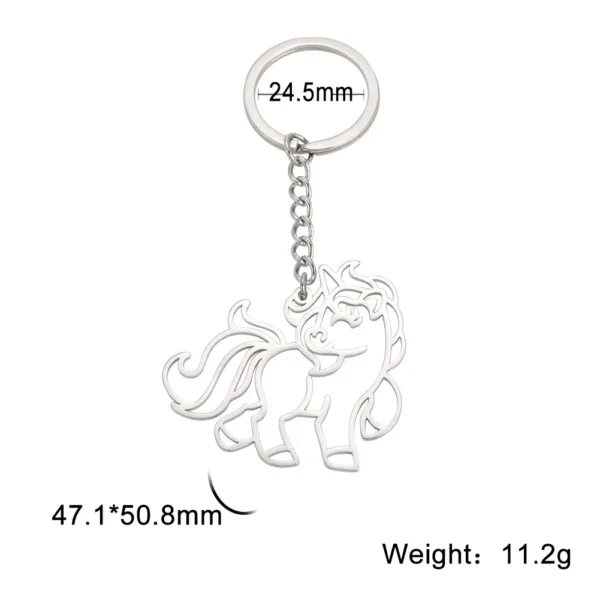 Animal Charm Stainless Steel Keychain - Image 26