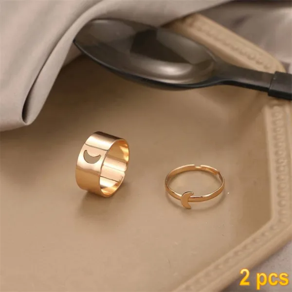 Trendy Butterfly Couple Rings Set for Lovers - Image 7