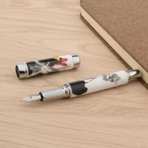 Elegant Porcelain Fountain Pen with Medium Nib - Image 4