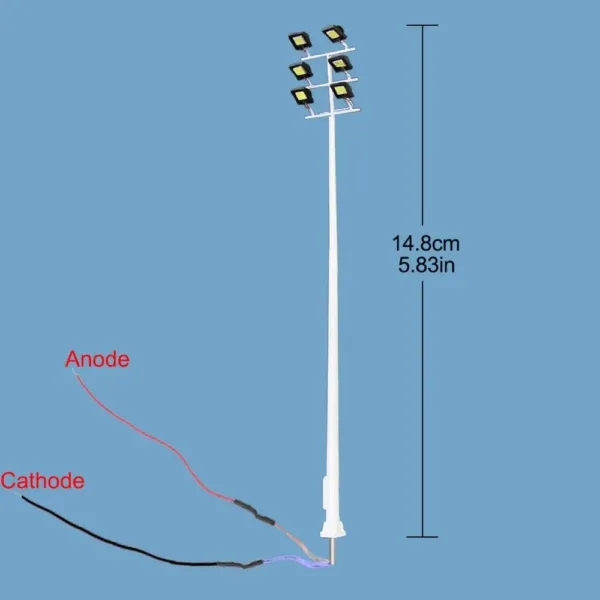 2pcs HO Scale Plaza Lamps with LEDs - Image 4